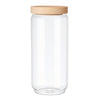 KitchenCraft Idilica Glass Storage Jar with Beechwood Lid, 1000ml image 1