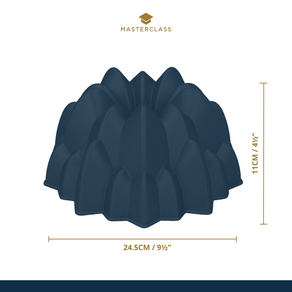 MasterClass Cast Aluminium Decorative Peak Cake Tin, 24cm