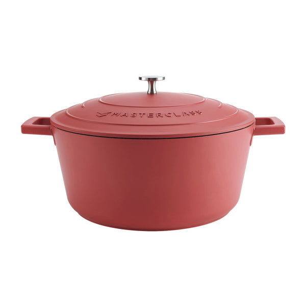 MasterClass Red Cast Aluminium Casserole Dish, 5L image 2