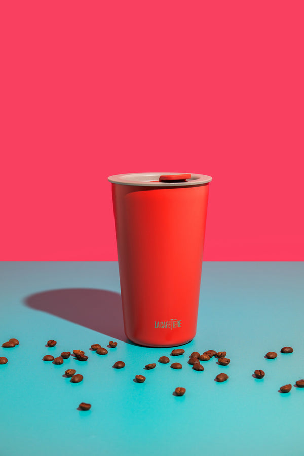 La Cafetière Pavia Travel Flask, 400ml, Red image 6