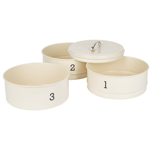 Living Nostalgia Antique Cream Three Tier Cake Tin Set image 3