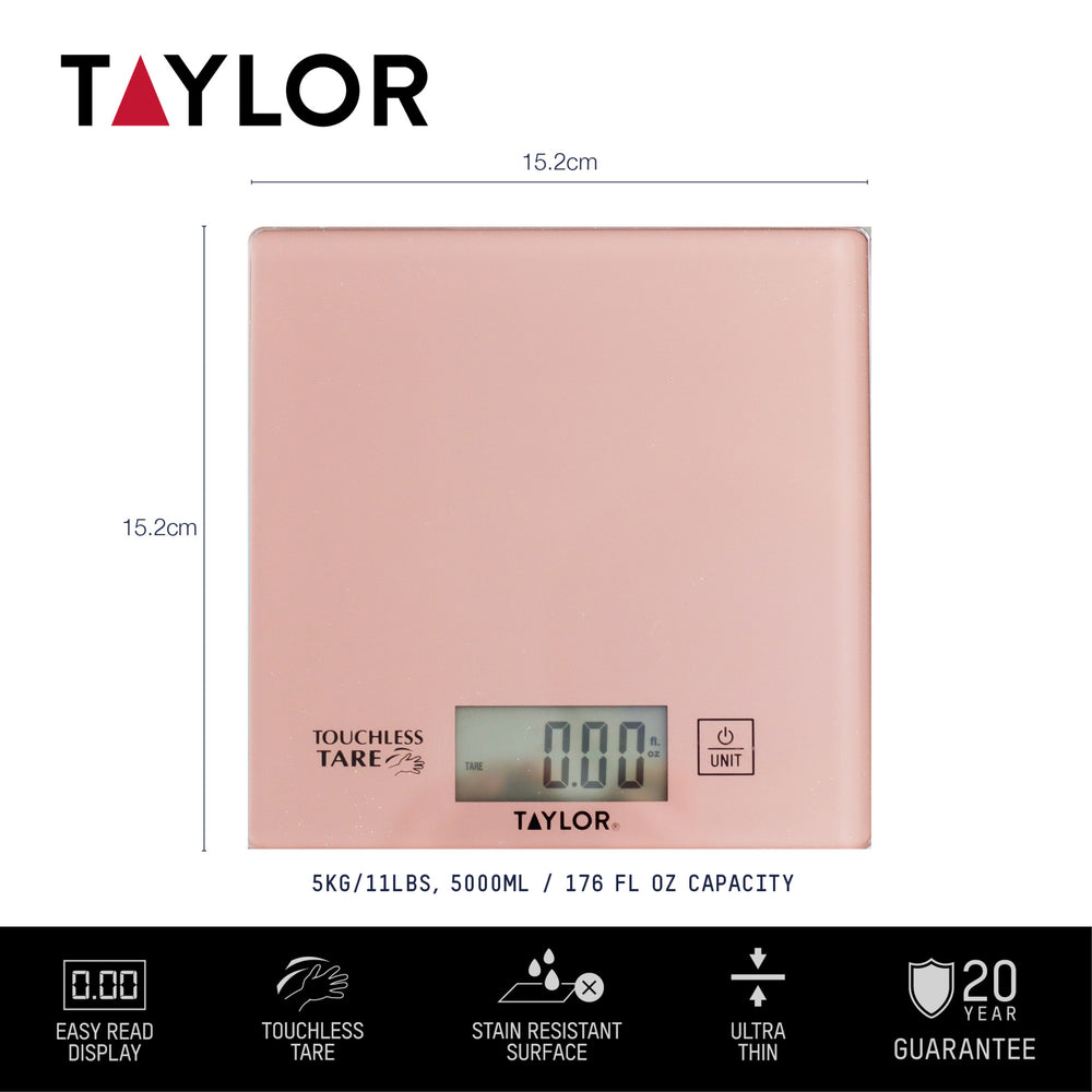 Taylor Pro 3-Piece Rose Gold Kitchen Measuring Set in Gift Box