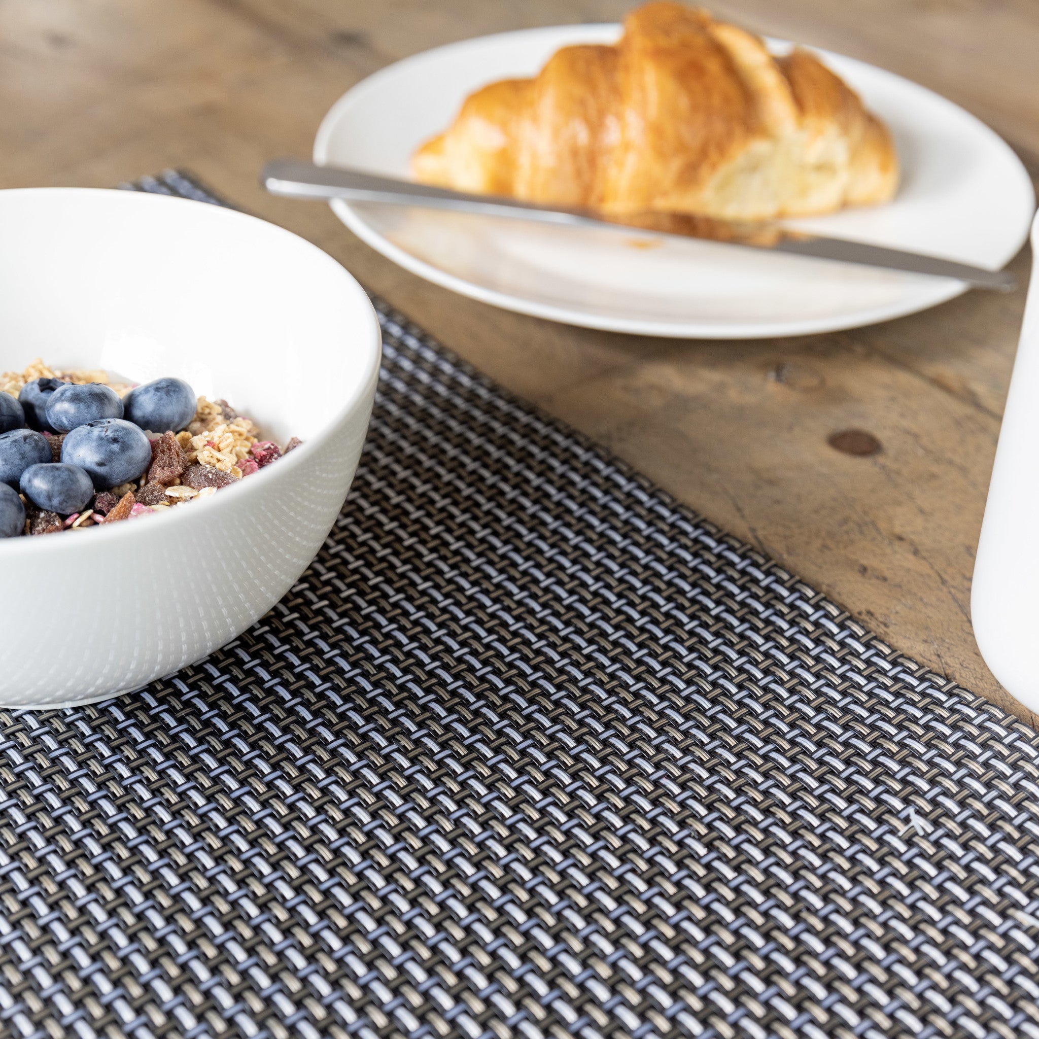 KitchenCraft Woven Metallic Grey Placemat CookServeEnjoy