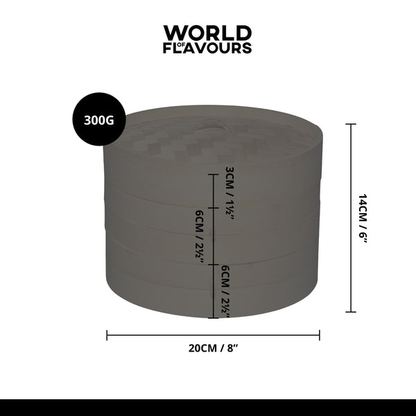 KitchenCraft World of Flavours Oriental Medium Two Tier Bamboo Steamer and Lid image 7