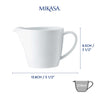 Mikasa Chalk Porcelain Cream Jug, 270ml, White
