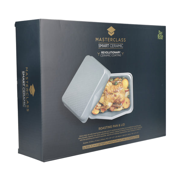 MasterClass Smart Ceramic Set of 2 Large Roaster Trays with Robust Non-Stick Coating, Carbon Steel image 7
