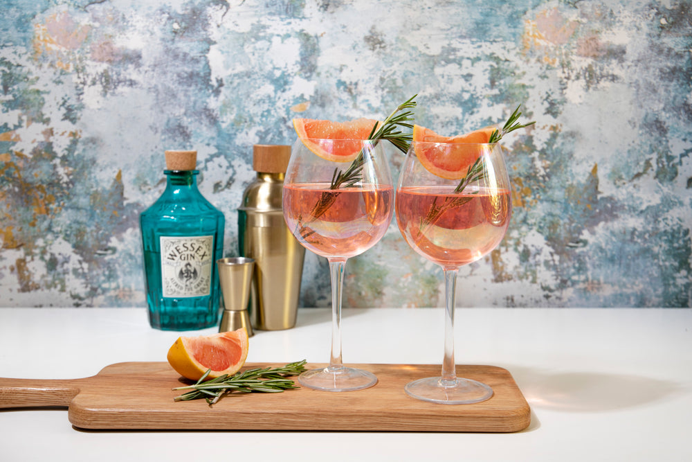 BarCraft Set of Two Iridescent Gin Glasses