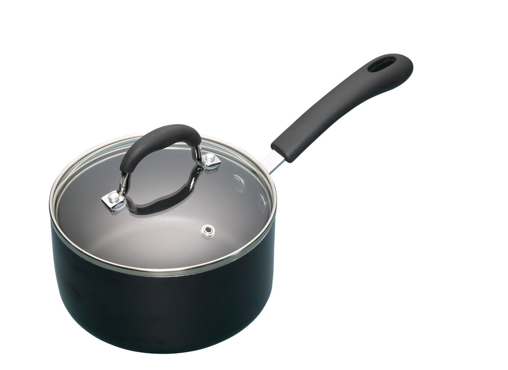 3pc Heavy Duty Non-Stick Aluminium Saucepan Set, with 16cm, 18cm and 20cm Saucepans with Lids