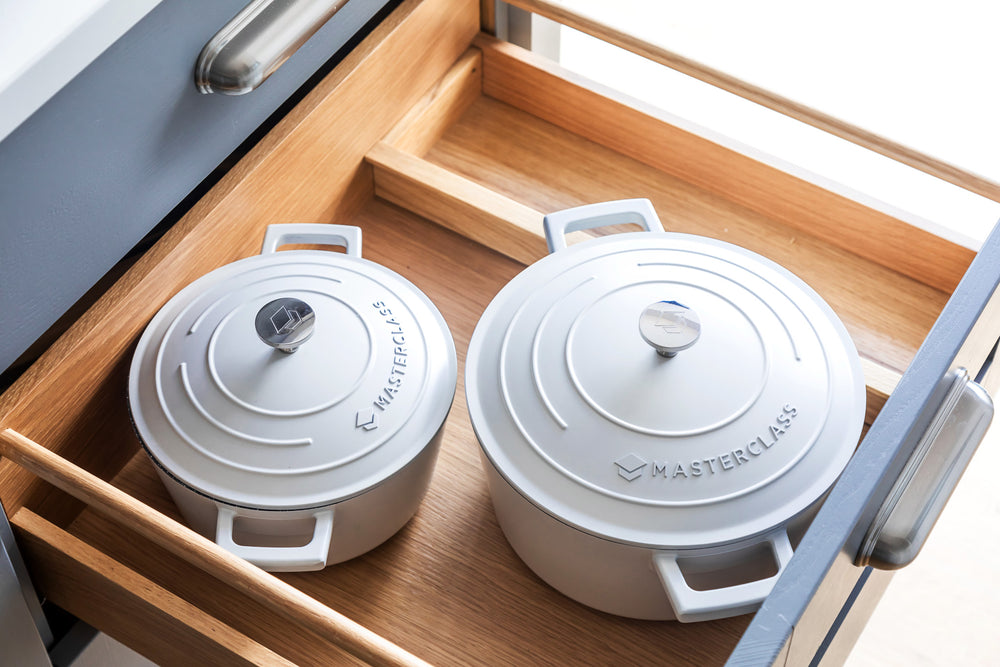 MasterClass Cream Cast Aluminium Casserole Dish, 4L