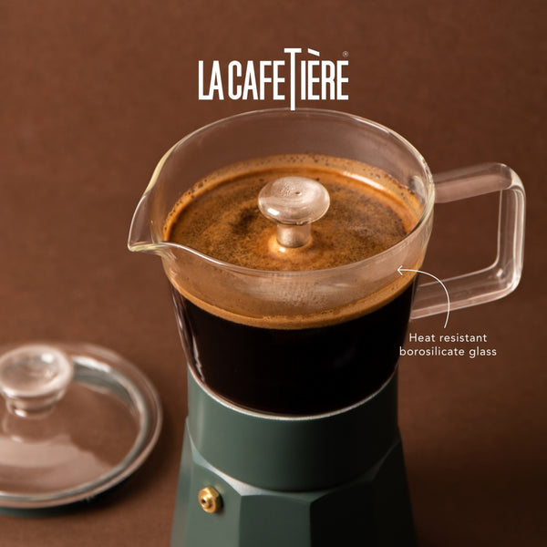La Cafetière Verona Glass Espresso Maker - 6 Cup, Green image 10
