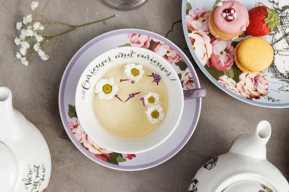 Mikasa and the V&A Alice In Wonderland Bone China Tea Cup and Saucer, 140ml