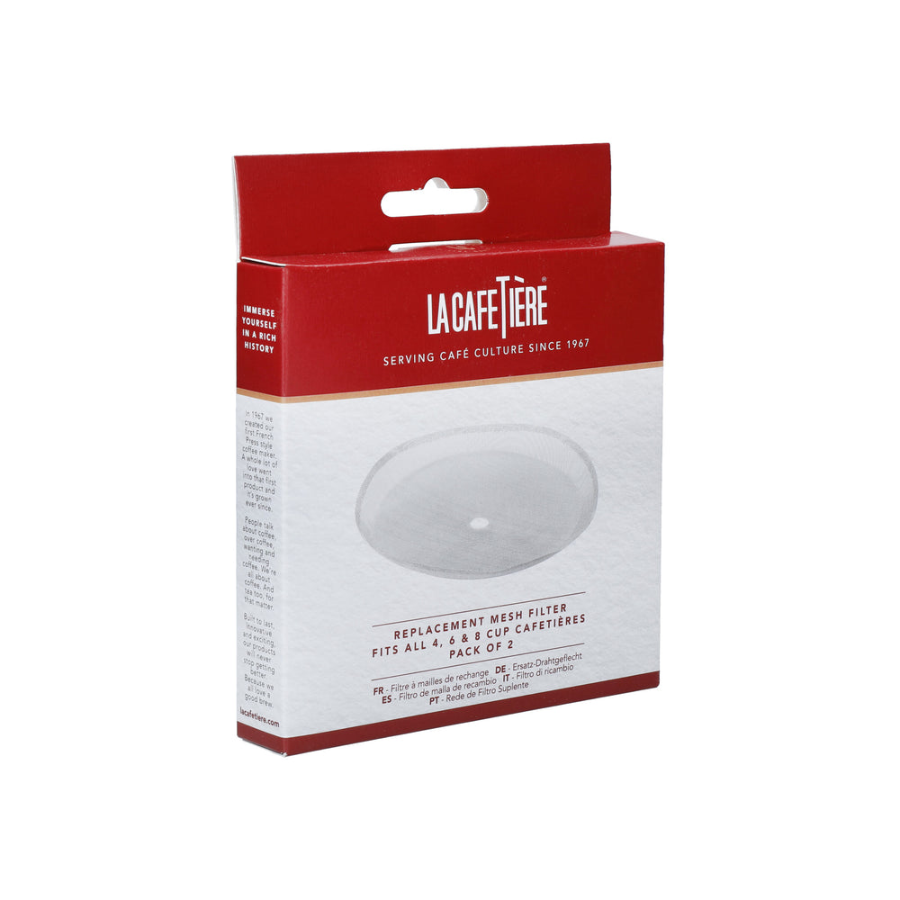 La Cafetière Stainless Steel Cafetière Spare Meshes - 4, 6 and 8 Cup