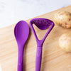 Colourworks Purple Silicone Potato Masher with Built-In Scoop image 6