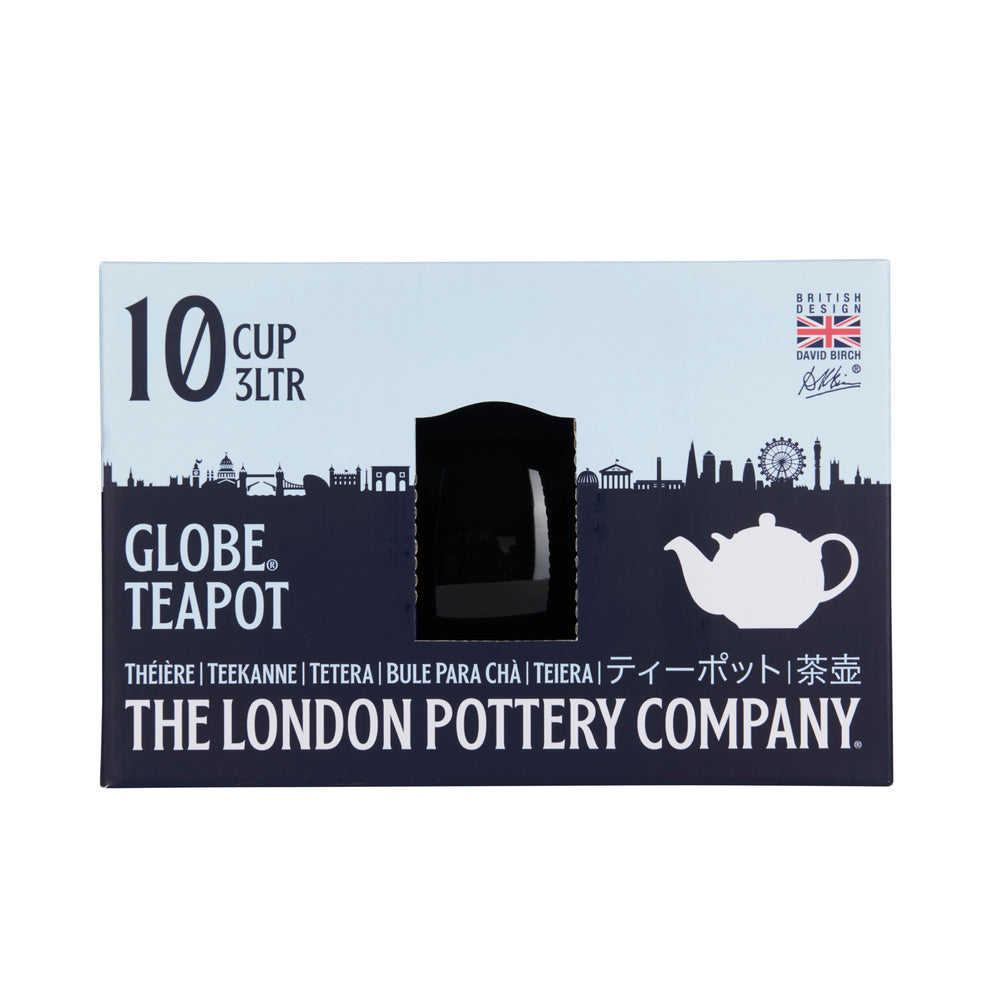 London Pottery Globe 10 Cup Teapot Gloss Black CookServeEnjoy