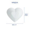Mikasa Chalk Small Heart Porcelain Serving Bowl, 13cm, White image 8