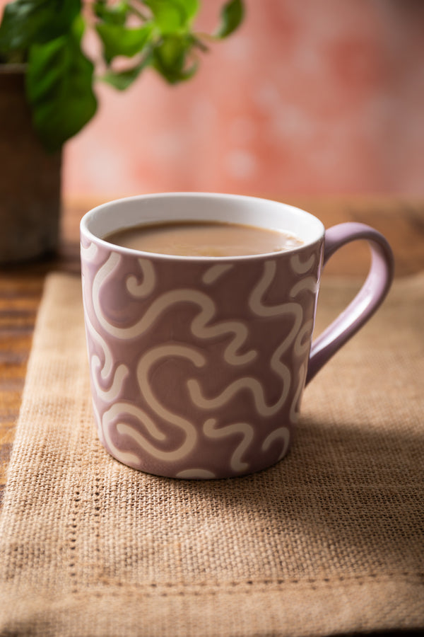 Mikasa Textured Purple Swirl Mug, 360ML image 2