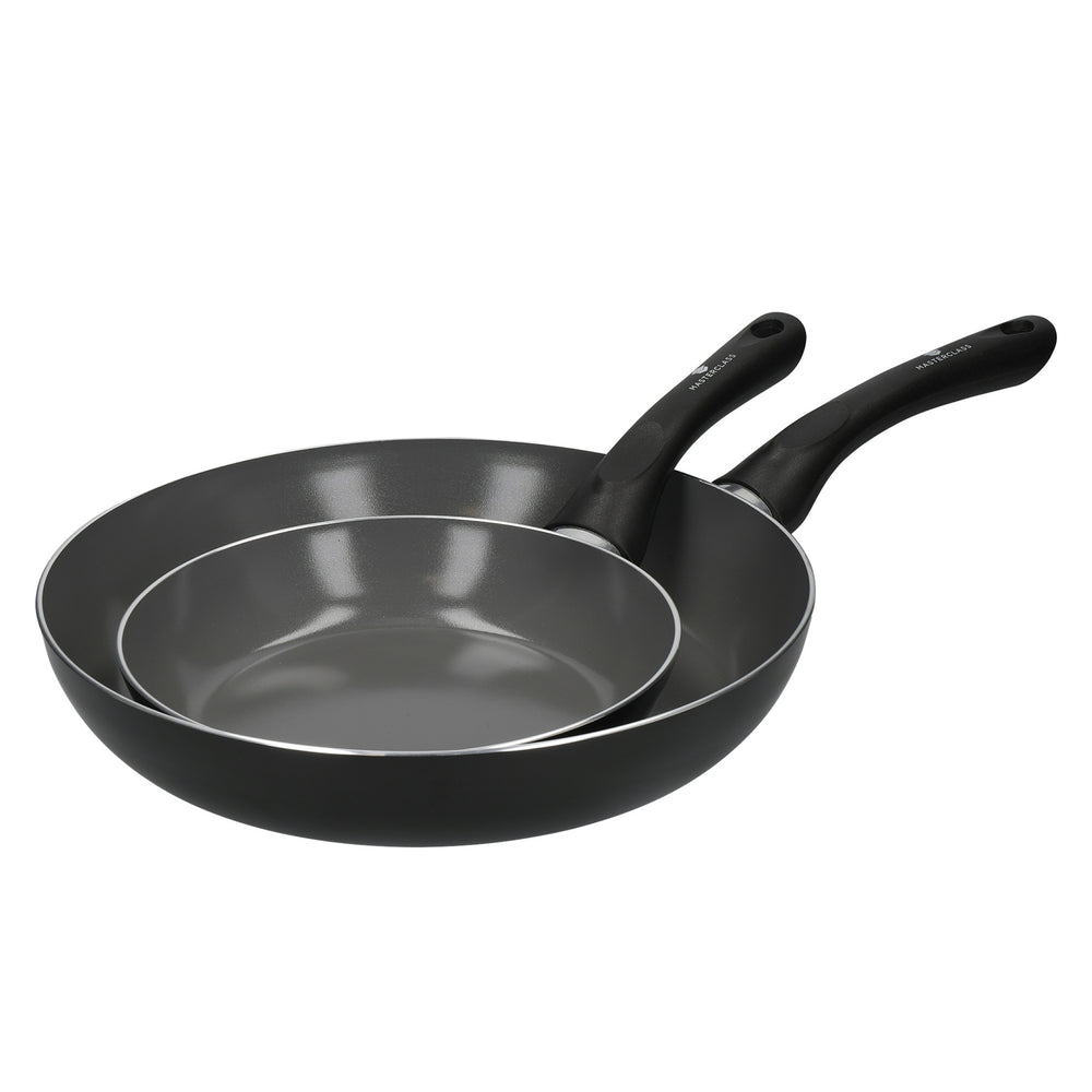 MasterClass Can-to-Pan Ceramic Non-Stick Pan Set with 2 Recycled Aluminium Frying Pans