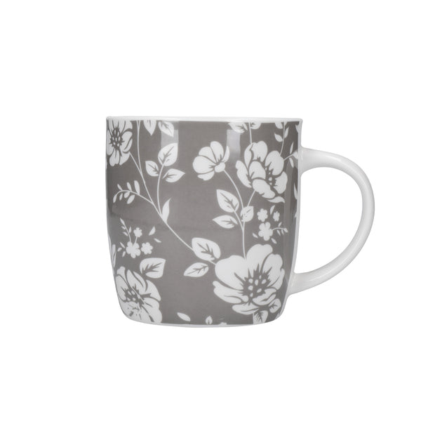KitchenCraft Grey Floral / Polka Dot Mugs - Set of 4 image 3