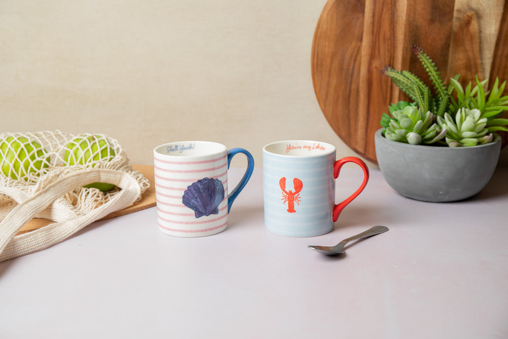 Mikasa Lobster Straight-Sided Porcelain Mug, 280ml