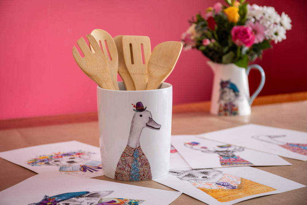 Mikasa Tipperleyhill Decorative Porcelain Utensil Pot Holder, 14 x 17CM