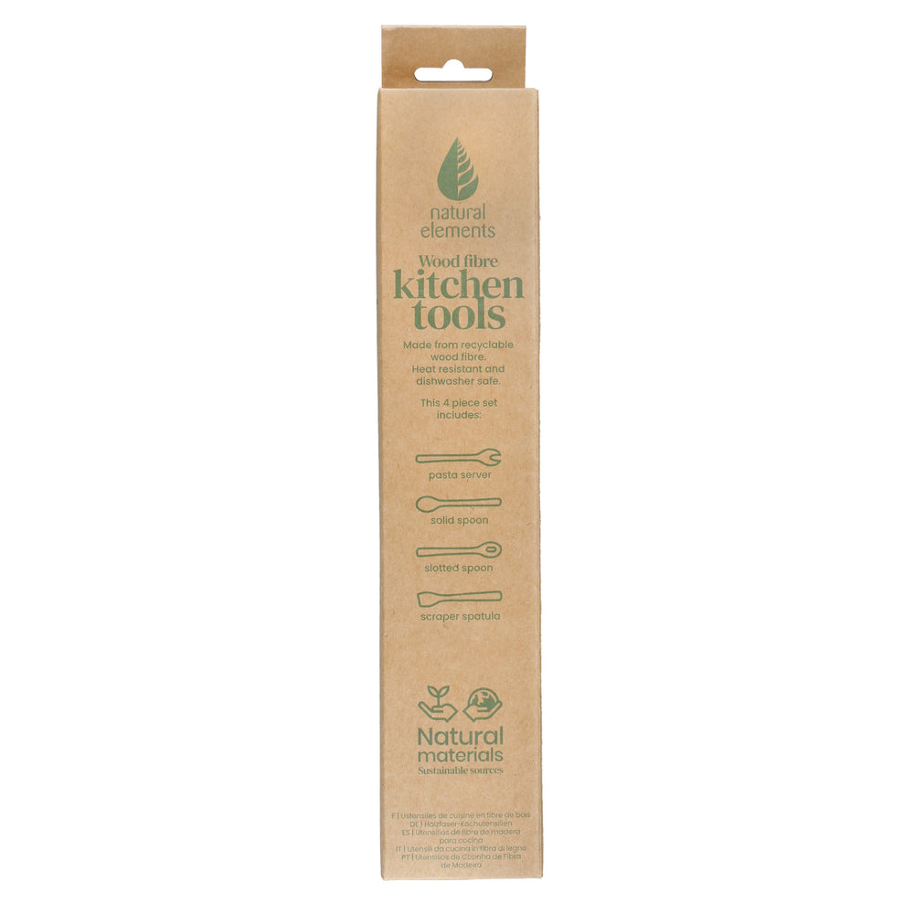 Natural Elements Wood Fibre Kitchen Utensils Set, 4 Pieces