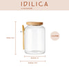 KitchenCraft Idilica Glass Storage Jar with Beechwood Lid and Bamboo Spoon, 1200ml image 8