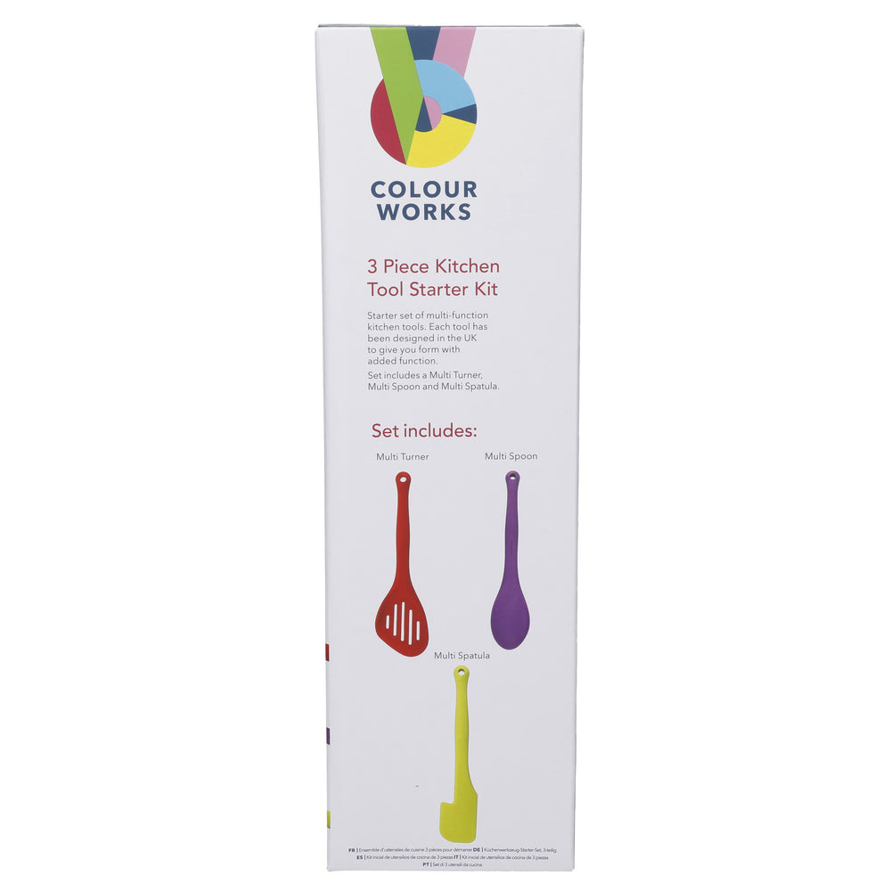 Colourworks 3-Piece Silicone Kitchen Utensils Set