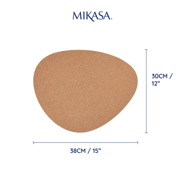 Mikasa Pebble-Shaped Cork Placemats, Set of 4, Natural, 38 x 30cm image 7