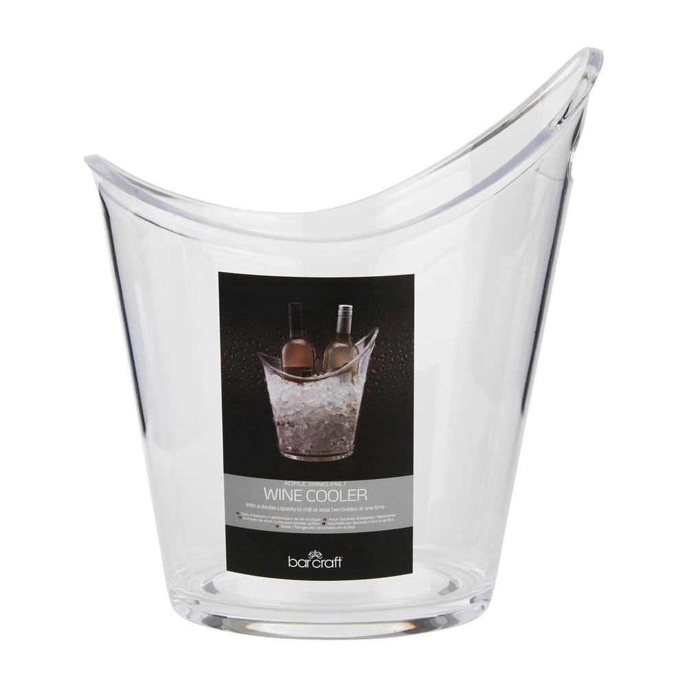 BarCraft Clear Acrylic Drinks Pail / Wine Cooler