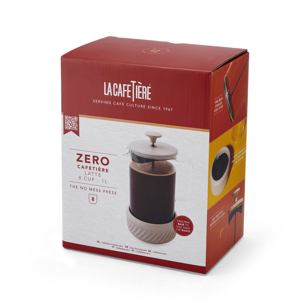 La Cafetière Zero 8 Cup Cafetiere Latte, Coffee No Mess French Press