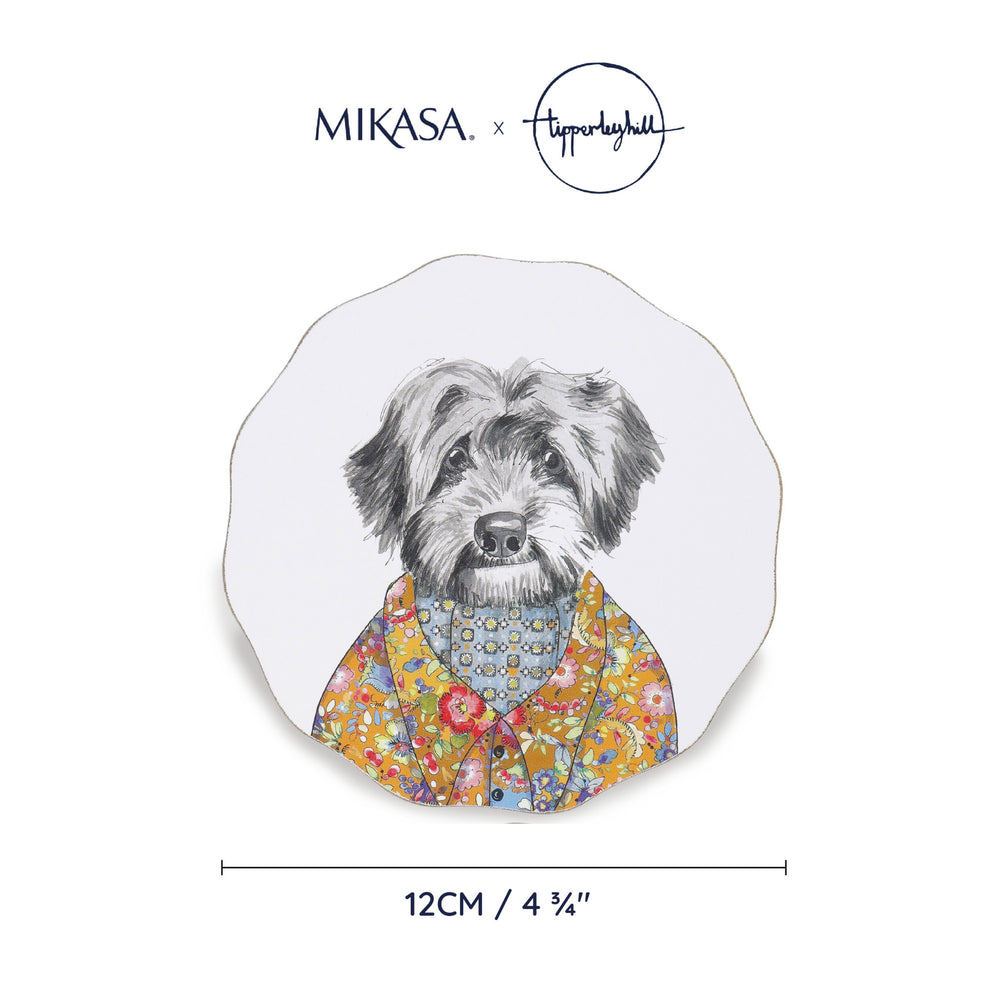 Mikasa x Tipperleyhill Scallop-Shaped Coasters, Set of 4, 12cm