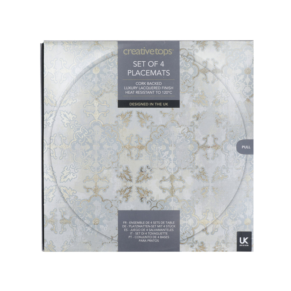 Creative Tops Gold Impressions Pack Of 4 Premium Round Placemats