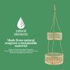 Natural Elements 2-Tier Natural Seagrass Hanging Planter