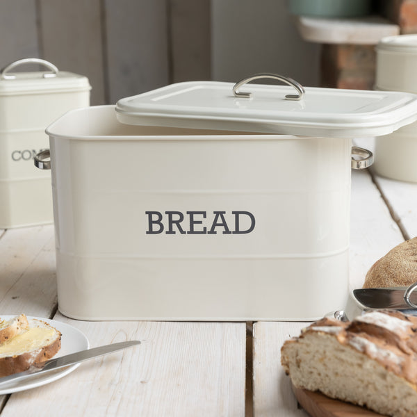 Living Nostalgia Antique Cream Bread Bin image 2