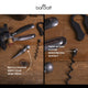 BarCraft Deluxe Lever-Arm Corkscrew Gift Set