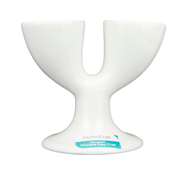 KitchenCraft White Porcelain Double Egg Cup image 4