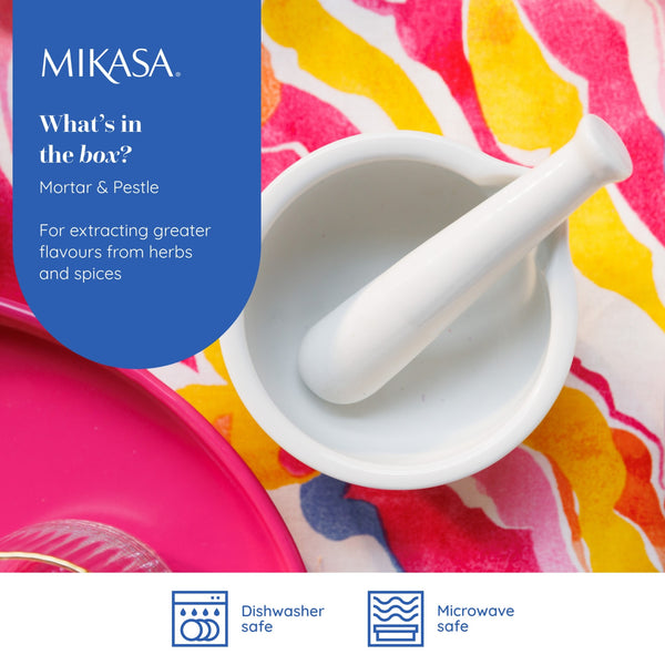 Mikasa Chalk Porcelain Pestle and Mortar, White image 6