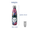 Mikasa Wild at Heart Panda Water Bottle, 500ml