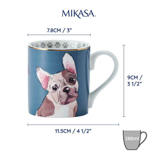 Mikasa French Bull Dog Straight-Sided Porcelain Mug, 280ml image 7