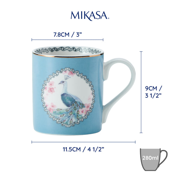 Mikasa Peacock Straight-Sided Porcelain Mug, 280ml image 7