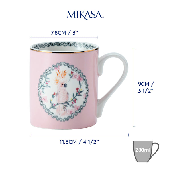 Mikasa Cockatoo Straight-Sided Porcelain Mug, 280ml image 7