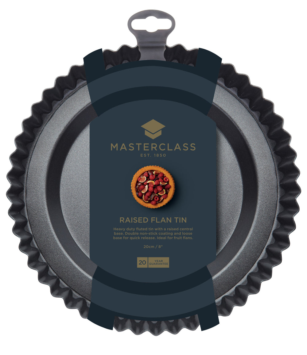 MasterClass Non-Stick Raised Flan Tin, 20cm