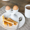 KitchenCraft White Porcelain Double Egg Cup image 5