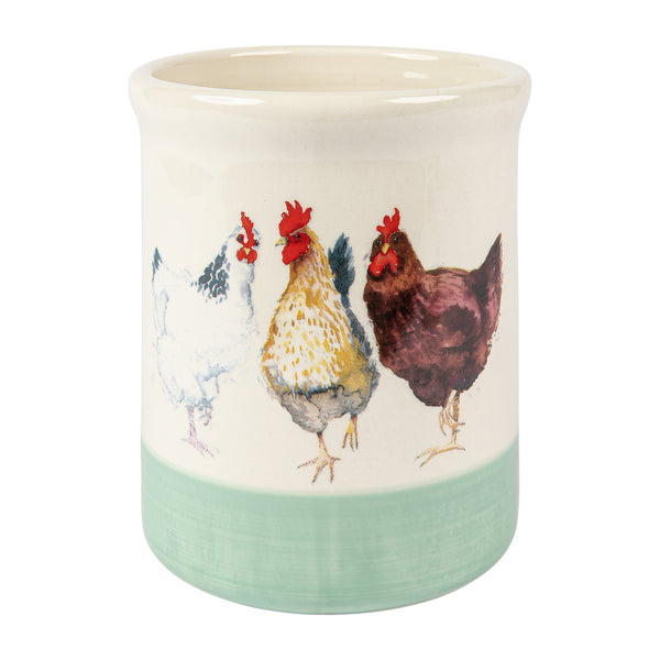 Apple Farm Hen Tea Canister Stoneware image 6