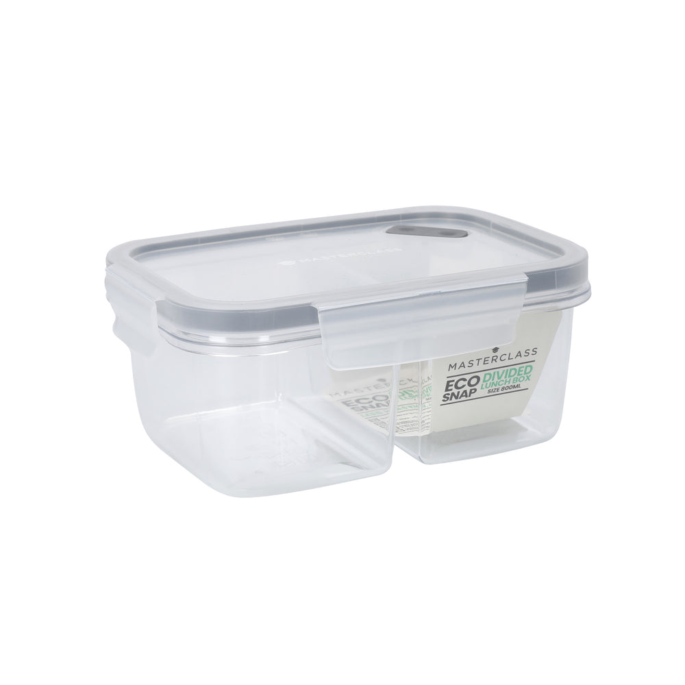MasterClass Eco Snap Lunch Box with Removable Divider - 800 ml