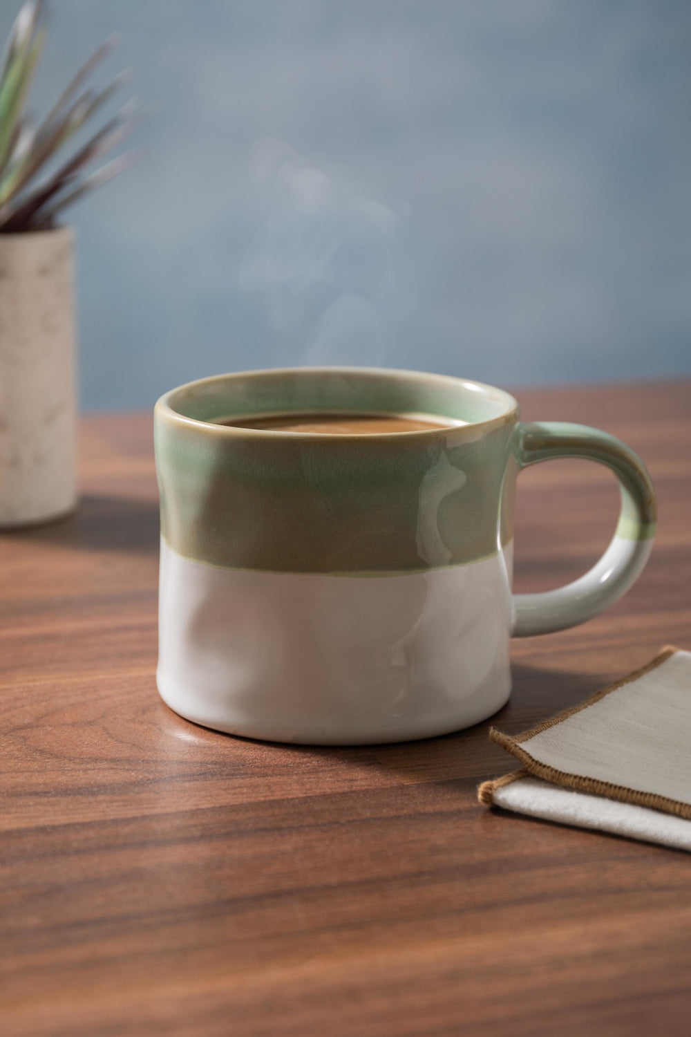 Mikasa Ombre Green and White Mug, 350ML