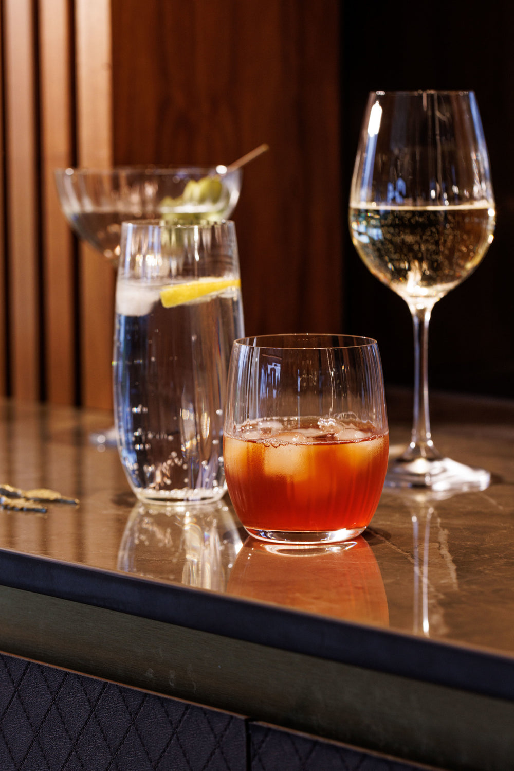 Mikasa Treviso Crystal White Wine Glasses, Set of 4, 350ml