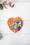 Maxwell & Williams Love Hearts Ceramic 10cm Fan Fan Club Square Coaster image 3