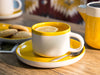 La Cafetiere Barcelona Mustard 250ml Tea Cup And Saucer image 2