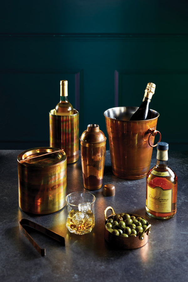 BarCraft Stainless Steel Sparkling Wine Bucket with Iridescent Copper Finish image 5